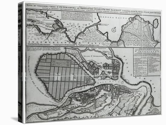 Map of St.Petersburg, c.1750-null-Premier Image Canvas
