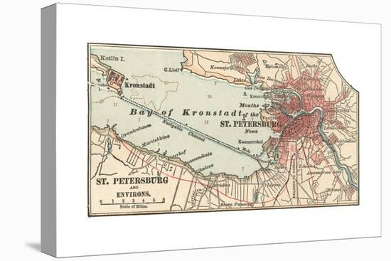 Map of St. Petersburg (C. 1900), Maps-Encyclopaedia Britannica-Premier Image Canvas