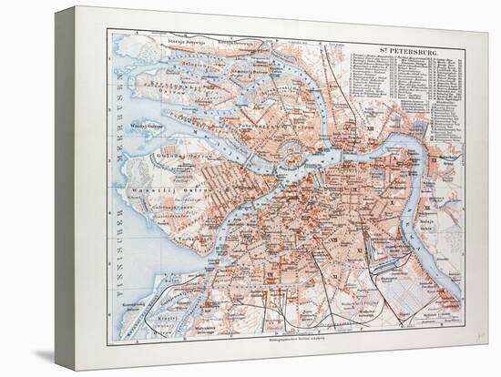 Map of St. Petersburg Russia, 1899-null-Premier Image Canvas