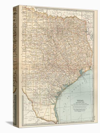 Map of Texas, Eastern Part. United States-Encyclopaedia Britannica-Stretched Canvas