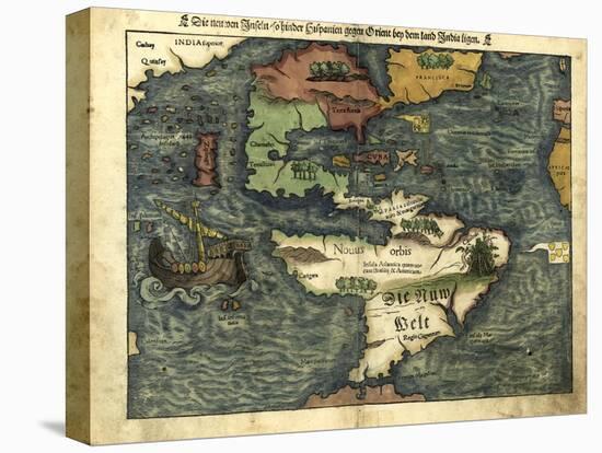 Map of the Americas, 1550-Science Source-Premier Image Canvas
