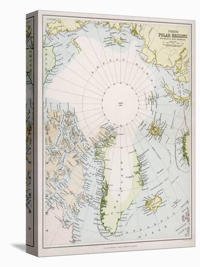 Map of the Arctic Circle with Details of Explorations-null-Premier Image Canvas