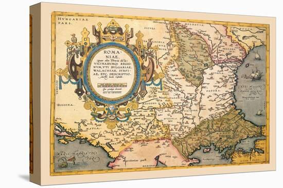 Map of the Balkans-Abraham Ortelius-Stretched Canvas