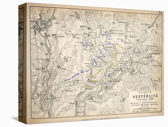 Map of the Battle of Austerlitz, Published by William Blackwood and Sons, Edinburgh and London,…-Alexander Keith Johnston-Premier Image Canvas