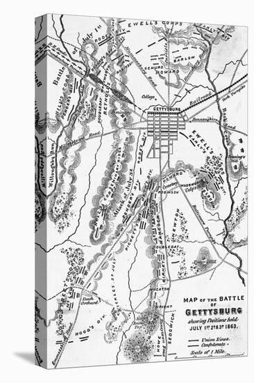 Map of the Battle of Gettysburg-null-Premier Image Canvas