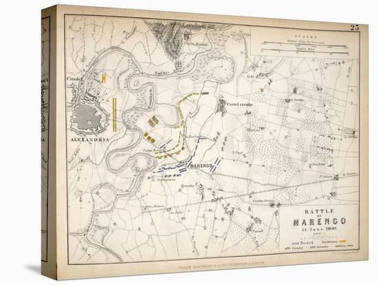Map of the Battle of Marengo, Published by William Blackwood and Sons, Edinburgh and London, 1848-Alexander Keith Johnston-Premier Image Canvas
