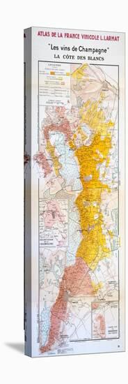 Map of the Champagne Region: the Côte Des Blancs-null-Premier Image Canvas