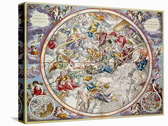 Map of the Christian Constellations as Depicted by Julius Schiller, from the Celestial Atlas-Andreas Cellarius-Premier Image Canvas