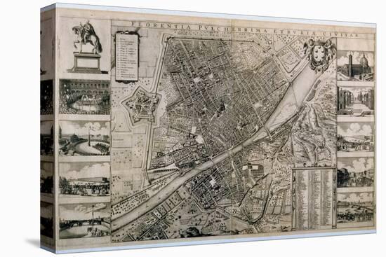 Map of the City of Florence-Wenceslaus Hollar-Premier Image Canvas