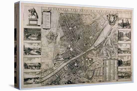 Map of the City of Florence-Wenceslaus Hollar-Premier Image Canvas