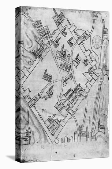 Map of the City of Jerusalem, before 1167-null-Premier Image Canvas