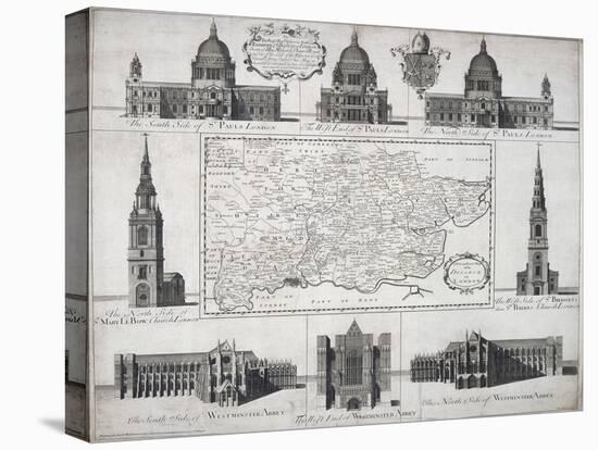 Map of the Diocese of London, 1720-John Harris-Premier Image Canvas