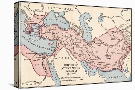 Map of the Empire of Alexander the Great in 323 Bc-null-Premier Image Canvas