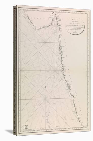 Map of the Gujarat Coast, 1798 (Print)-French School-Premier Image Canvas