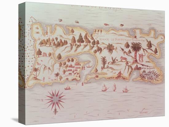 Map of the Island of Puerto Rico, 1599-Samuel de Champlain-Premier Image Canvas