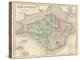 Map of the Isle of Wight-James Archer-Premier Image Canvas