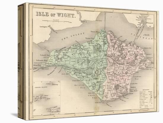 Map of the Isle of Wight-James Archer-Premier Image Canvas