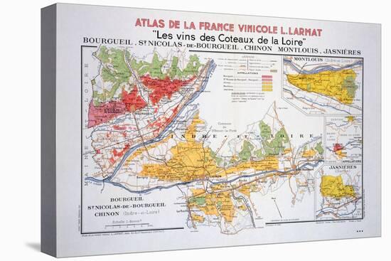 Map of the Loire Region: Bourgueil-null-Premier Image Canvas