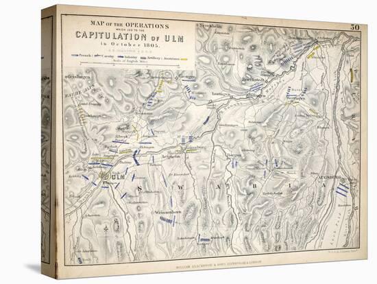 Map of the Operations Which Led to the Capitulation of Ulm, Published by William Blackwood and…-Alexander Keith Johnston-Premier Image Canvas