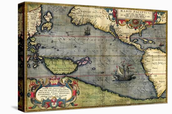 Map of the Pacific Ocean-Abraham Ortelius-Premier Image Canvas