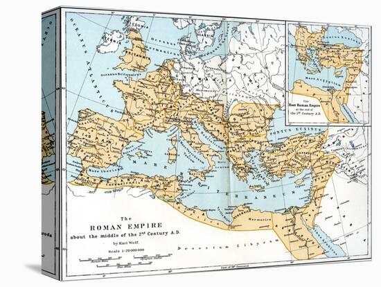 Map of the Roman Empire, 2nd Century Ad-null-Premier Image Canvas