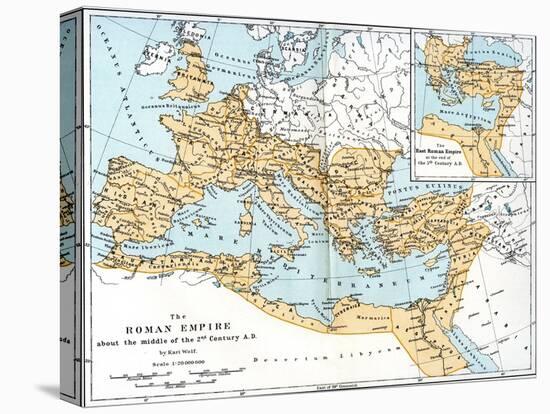 Map of the Roman Empire, 2nd Century Ad-null-Premier Image Canvas