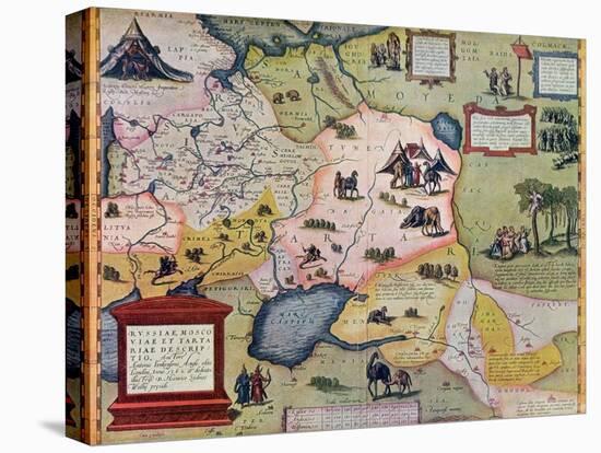 Map of the Russian Empire in the Sixteenth Century, Copy of an Original of 1571-Abraham Ortelius-Premier Image Canvas