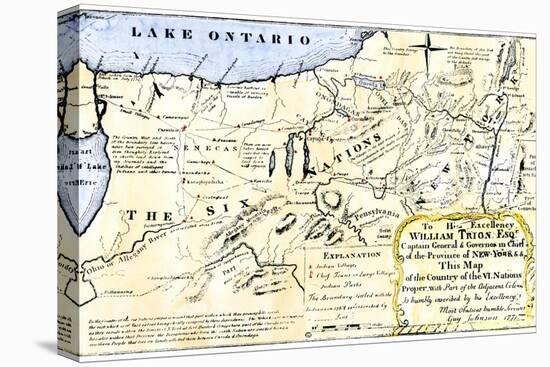 Map of the Six Iroquois Nations in Pennsylvania and New York, 1771-null-Premier Image Canvas