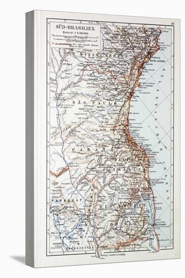 Map of the South of Brazil 1899-null-Premier Image Canvas