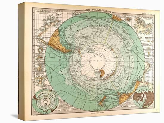 Map of the South Pole, 1872-null-Premier Image Canvas