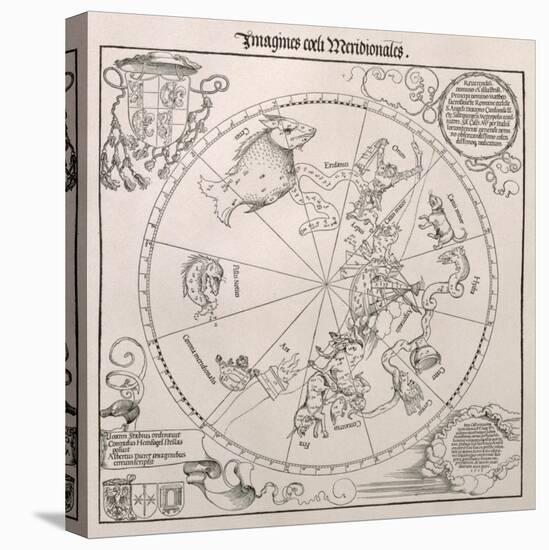 Map of the Southern Sky, Cardinal Lang Von Wellenburg Dedication, Imperial Copyright, 1515-Albrecht Dürer-Premier Image Canvas