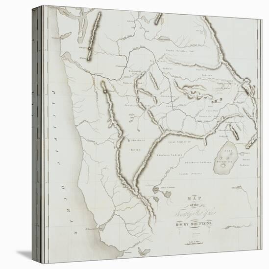 Map of the Territory West of the Rocky Mountains, 1837-B.S. Bonneville-Premier Image Canvas