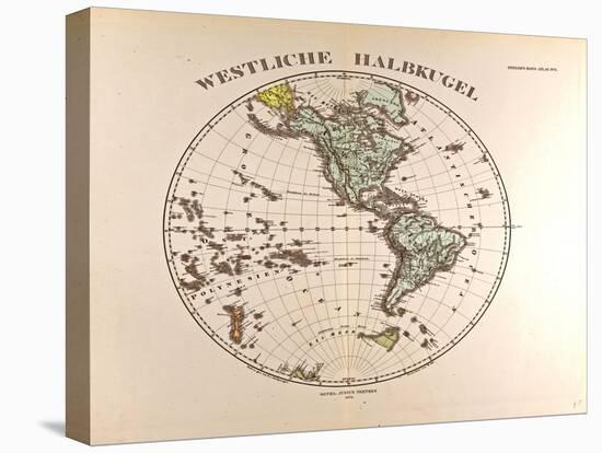 Map of the Western Hemisphere, 1872-null-Premier Image Canvas