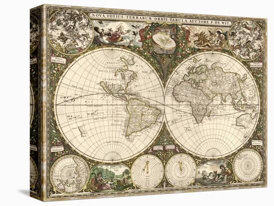 Map of the World, 1660-Science Source-Premier Image Canvas