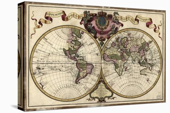 Map of the World, 1720-Science Source-Premier Image Canvas