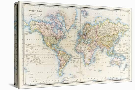 Map of the World: from R.H.Laurie's Atlas, 1852-null-Premier Image Canvas