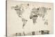 Map of the World Map from Old Postcards-Michael Tompsett-Stretched Canvas