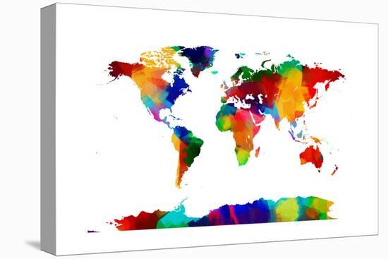 Map of the World Map-Michael Tompsett-Stretched Canvas