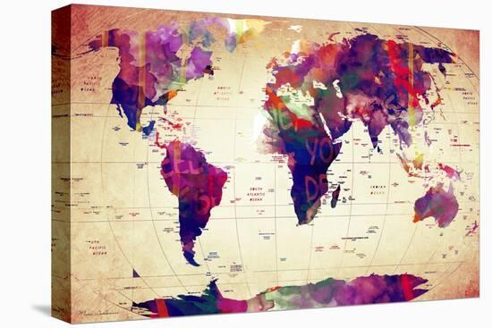 Map of the World Vintage-Mark Ashkenazi-Premier Image Canvas