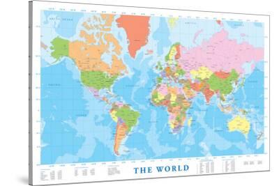 'Map of the World' Stretched Canvas Print | Art.com