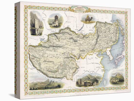 Map of Tibet Mongolia and Manchuria-J. Rapkin-Premier Image Canvas