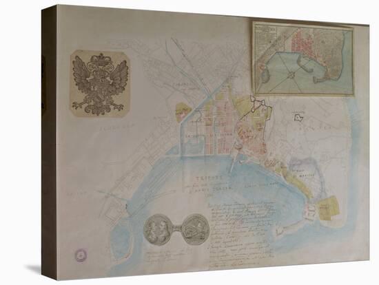 Map of Trieste, Italy-null-Premier Image Canvas