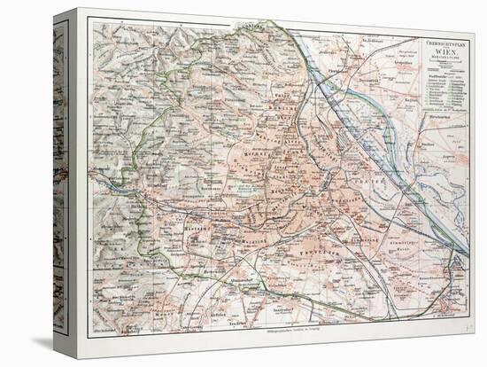 Map of Vienna Austria 1899-null-Premier Image Canvas