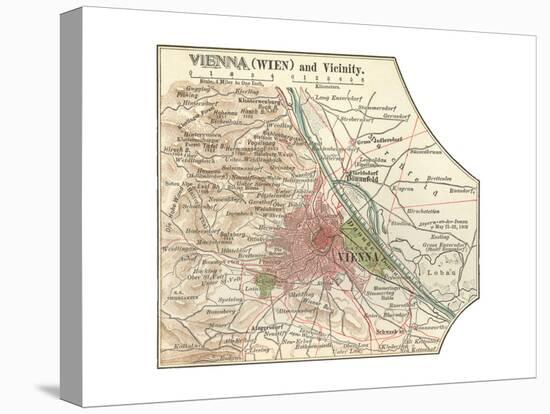 Map of Vienna (C. 1900), Maps-Encyclopaedia Britannica-Premier Image Canvas