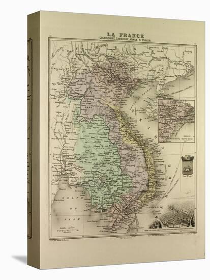 Map of Vietnam Cambodia Thailand Laos 1896-null-Premier Image Canvas