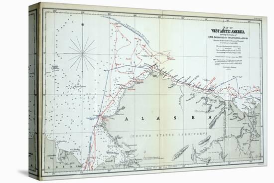 Map of West Arctic America Showing the Tracks of HMS Enterprise and Investigator in 1850-1854-null-Premier Image Canvas