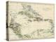 Map of West Indies and the Caribbean Sea, 1800s-null-Premier Image Canvas