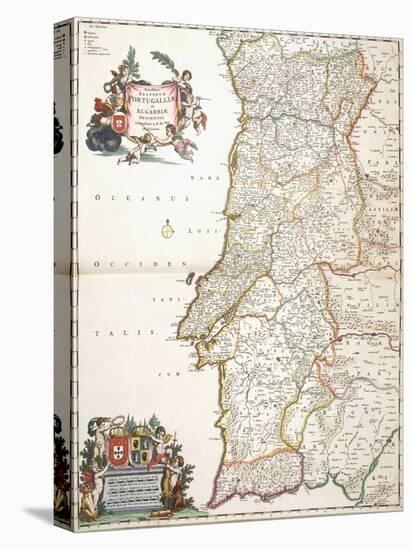 Map Showing Portugal, C.1680-Frederik de Wit-Premier Image Canvas