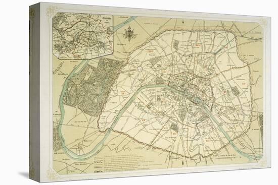 Map Showing the Growth of Paris from Its Earliest Origins to the Latest Projects Under Napoleon III-Felix Benoist-Premier Image Canvas