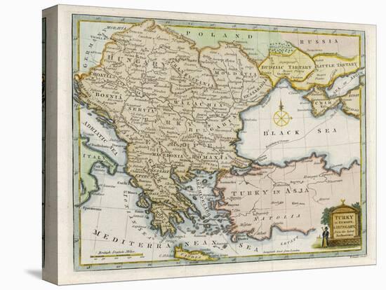 Map Showing Turkey in Europe and Its Neighbouring European States of the Balkans-T. Conder-Stretched Canvas